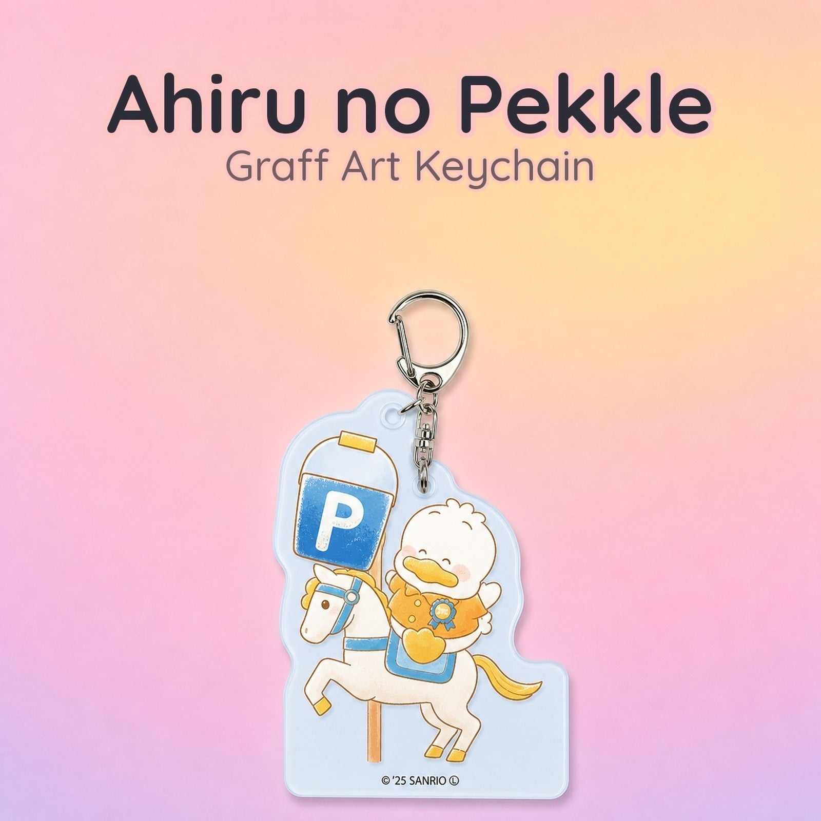 HAPIDANBUI Acrylic Key Chain with Parts 33 - Ahiru no Pekkle Graff Art - Image 1