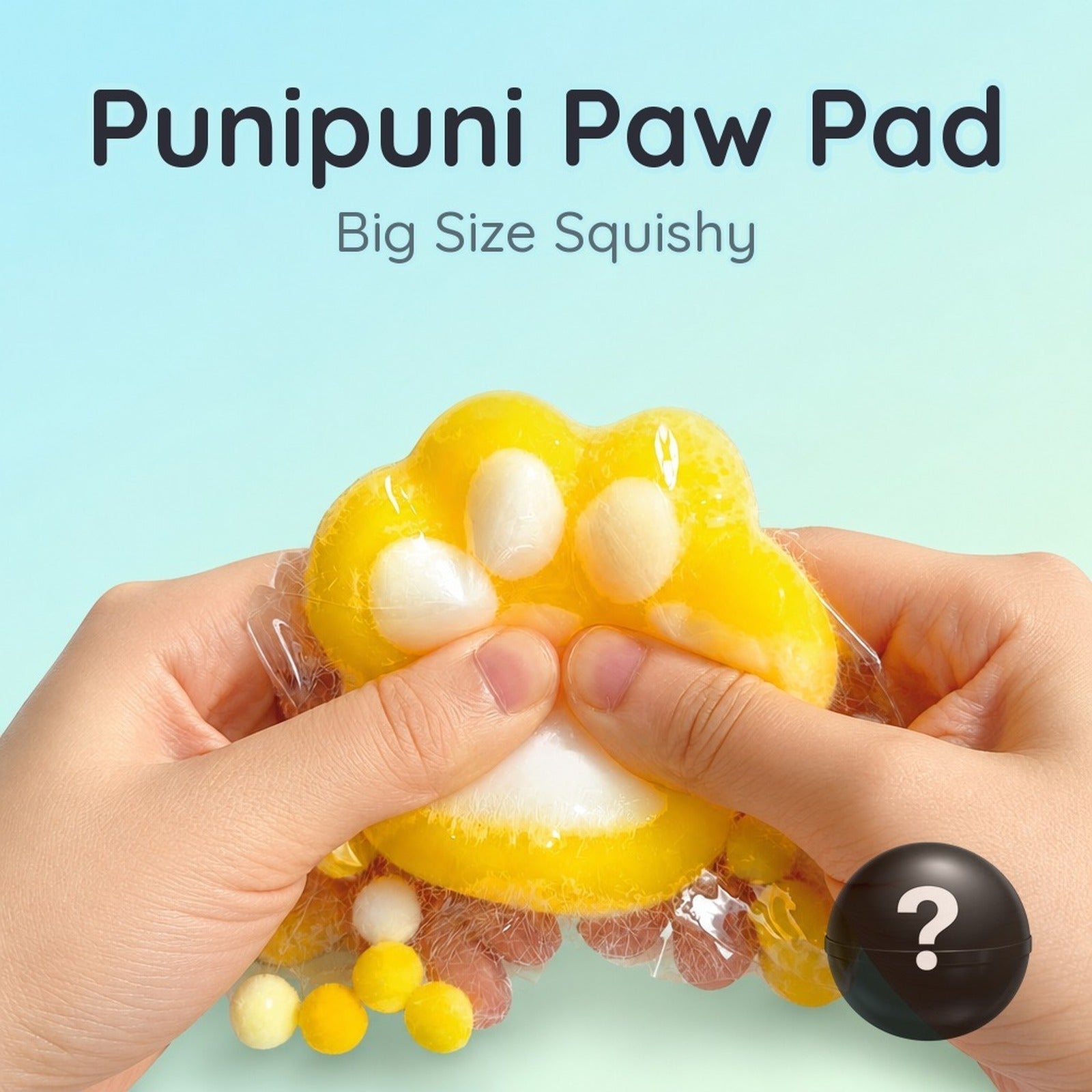 Big Size! Punipuni Paw Pad Squeeze - Fluffy Animal Foot Squishy (Blind Capsule) - Image 1