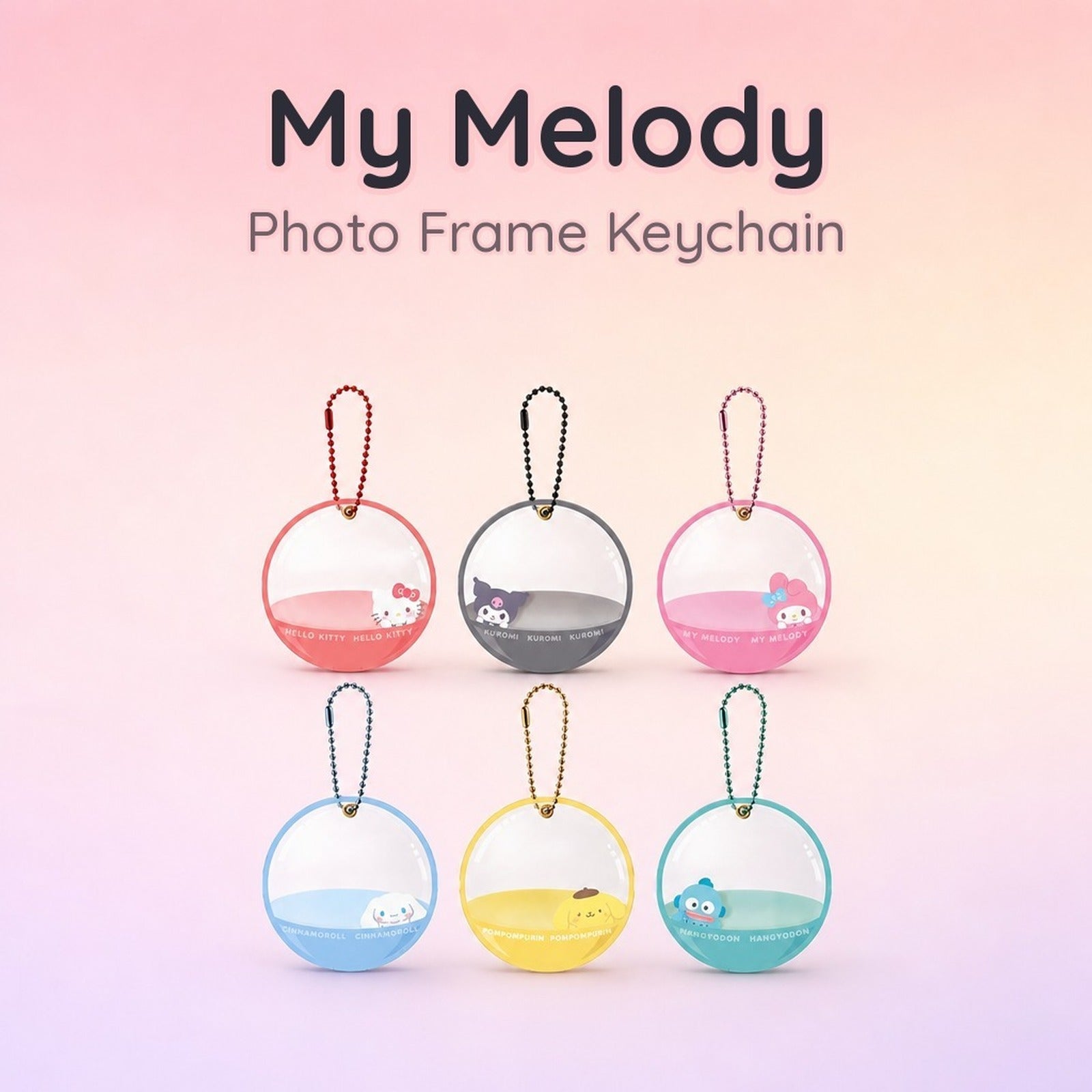Sanrio Characters Capsule Style Frame Key Chain - My Melody - Image 1
