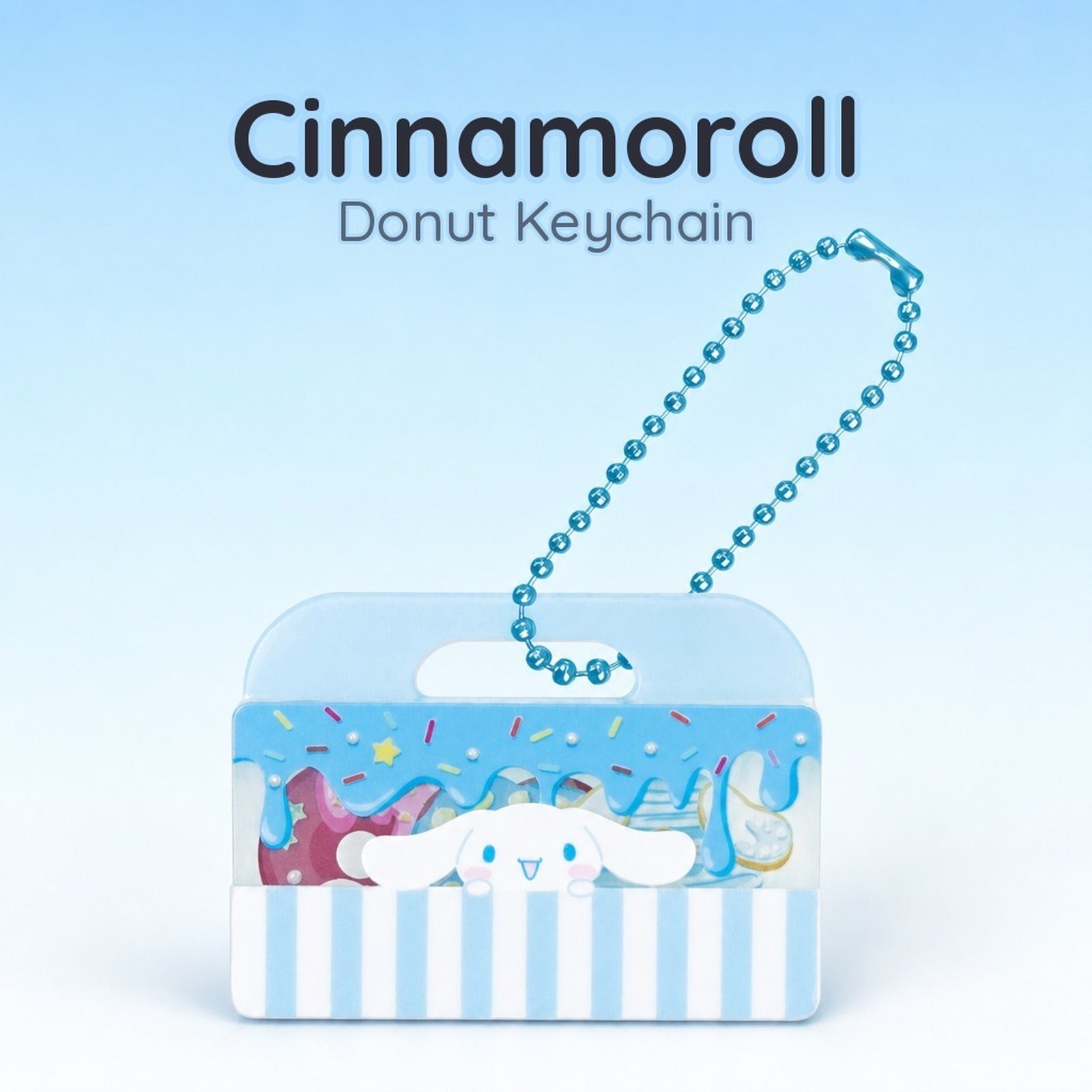 Sanrio Cinnamoroll Donut Package Keychain - Sweet Treats Design - Image 1