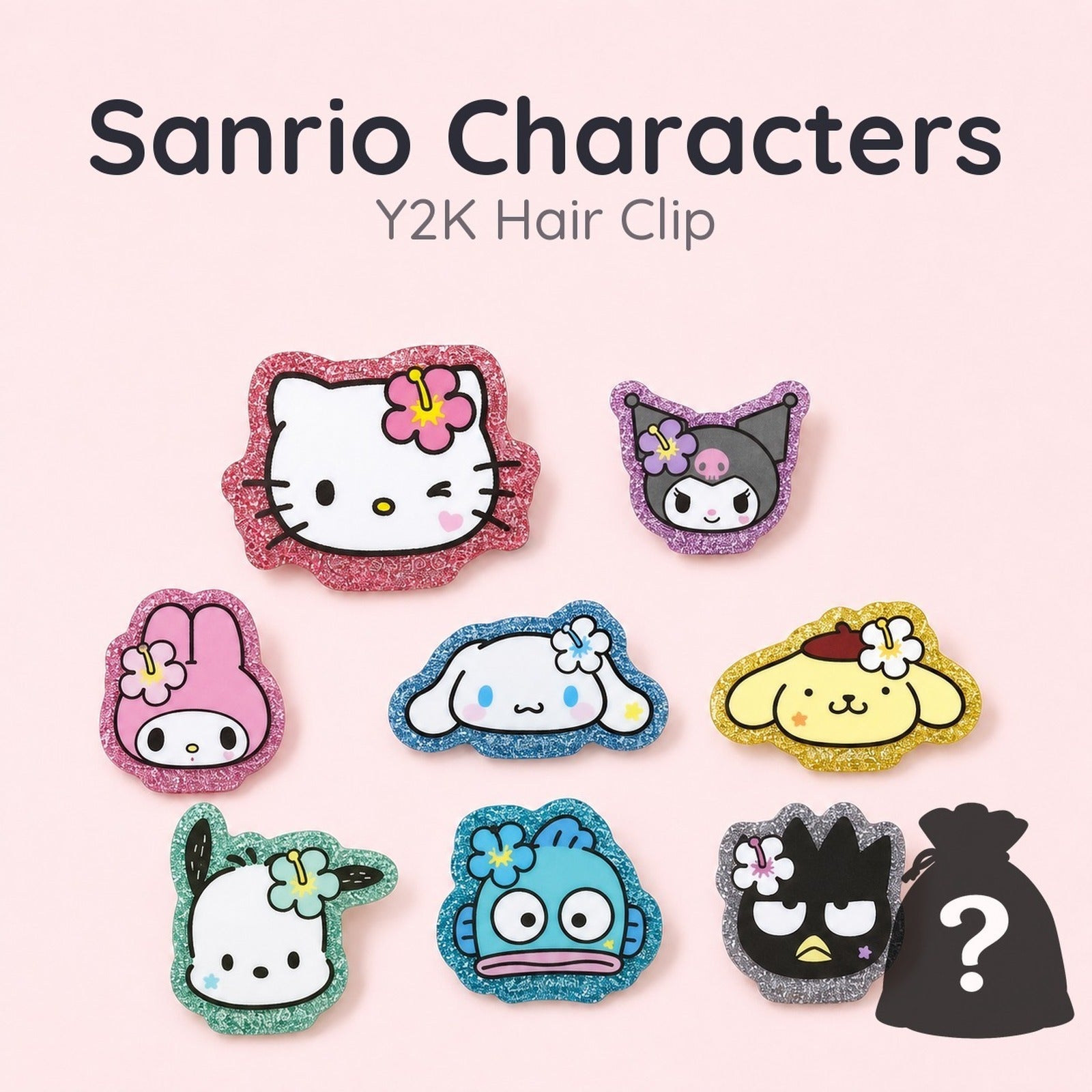 Sanrio Characters Trading Hair Clip Y2K Style Gachapon (Blind Bag) - Image 1
