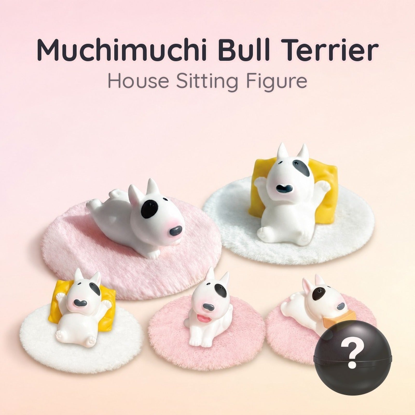 Muchimuchi Bull Terrier House Sitting Figure - Mischievous Dog Collection (Blind Capsule) - Image 1