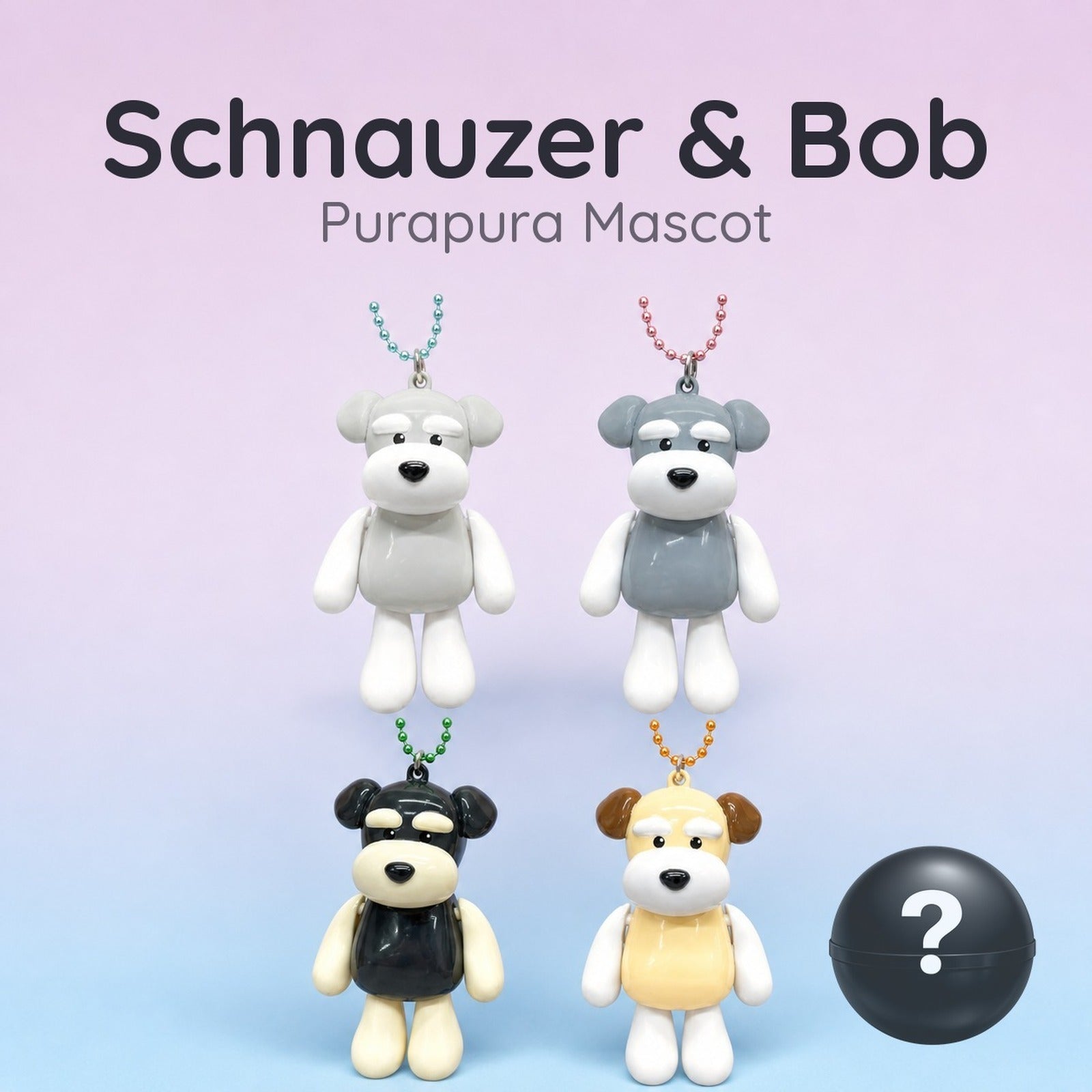Schnauzer & Bob - Purapura Dangling Mascot (Blind Capsule) - Image 1