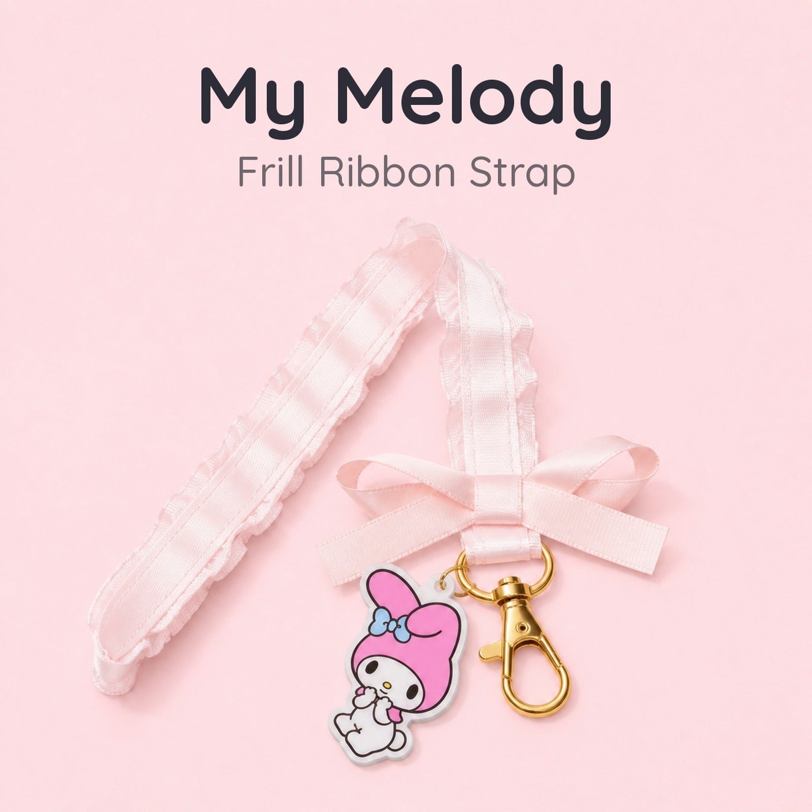 Sanrio Characters Frill Ribbon Shoulder Strap - My Melody - Image 1