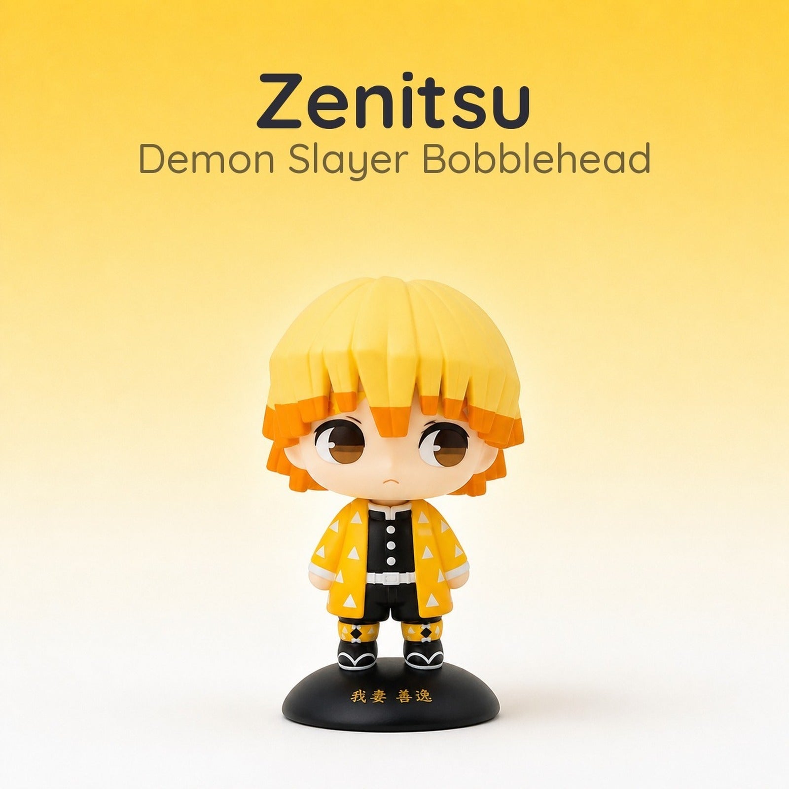 Yurayura Head Demon Slayer: Kimetsu no Yaiba - Agatsuma Zenitsu Bobblehead - Image 1