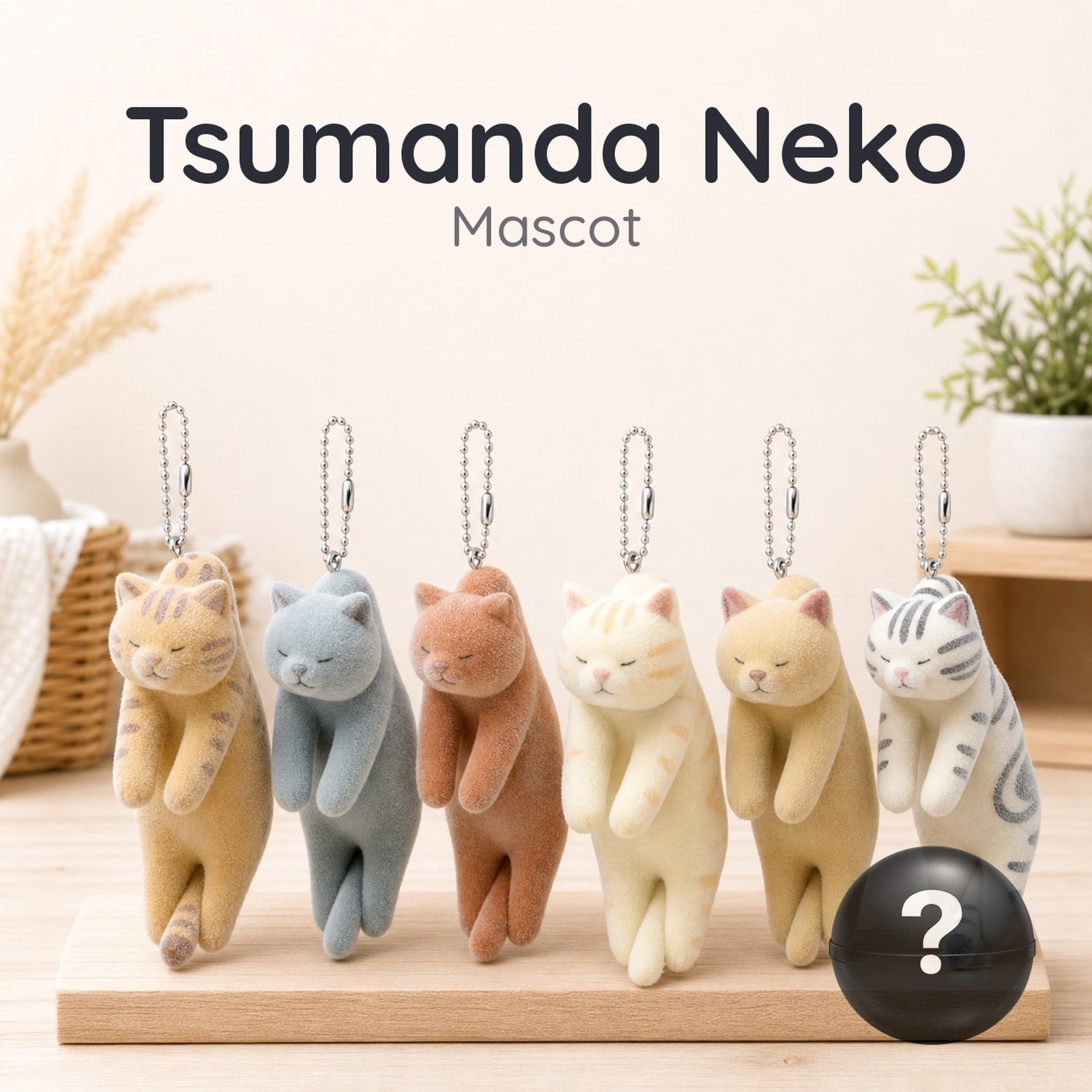 Tsumanda Neko Mascot Ball Chain 2 (Blind Capsule) - Image 1