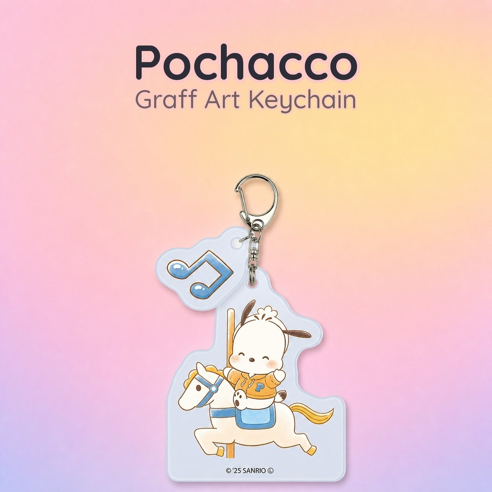 HAPIDANBUI Acrylic Key Chain with Parts 34 - Pochacco Graff Art - Image 1