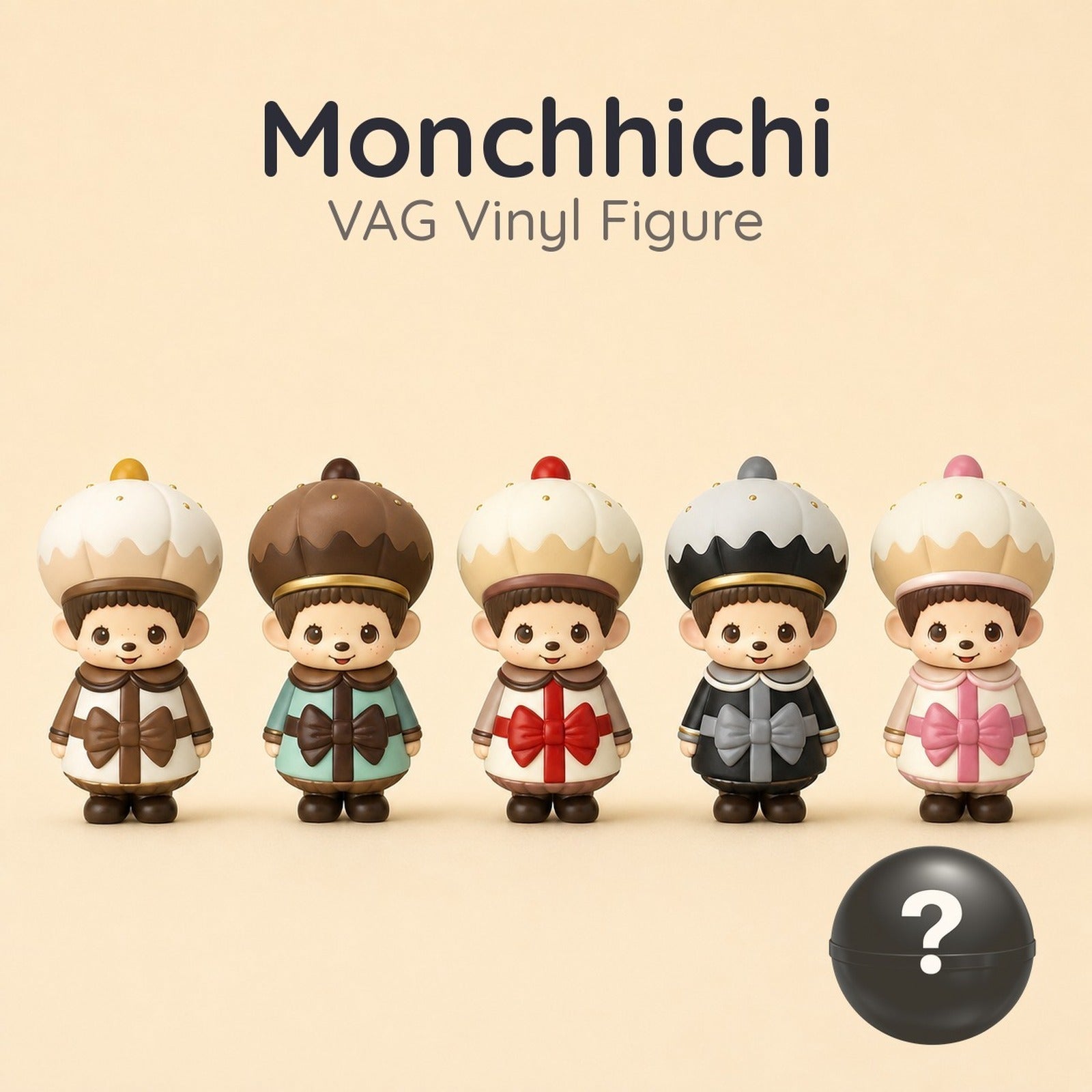 VAG Series 45 - Monchhichi Happy Gift Box Vinyl Figure (Blind Capsule) - Image 1