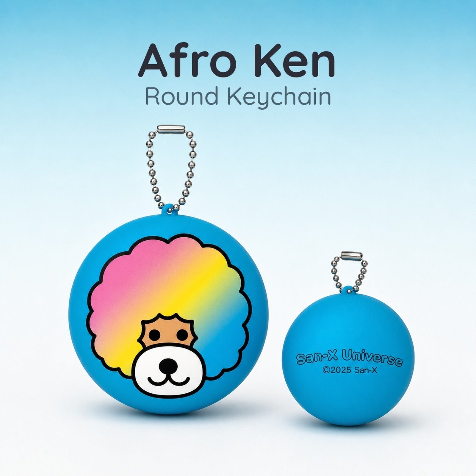 San-X Universe Marucolle! C - Afro Ken Round Collection Keychain - Image 1