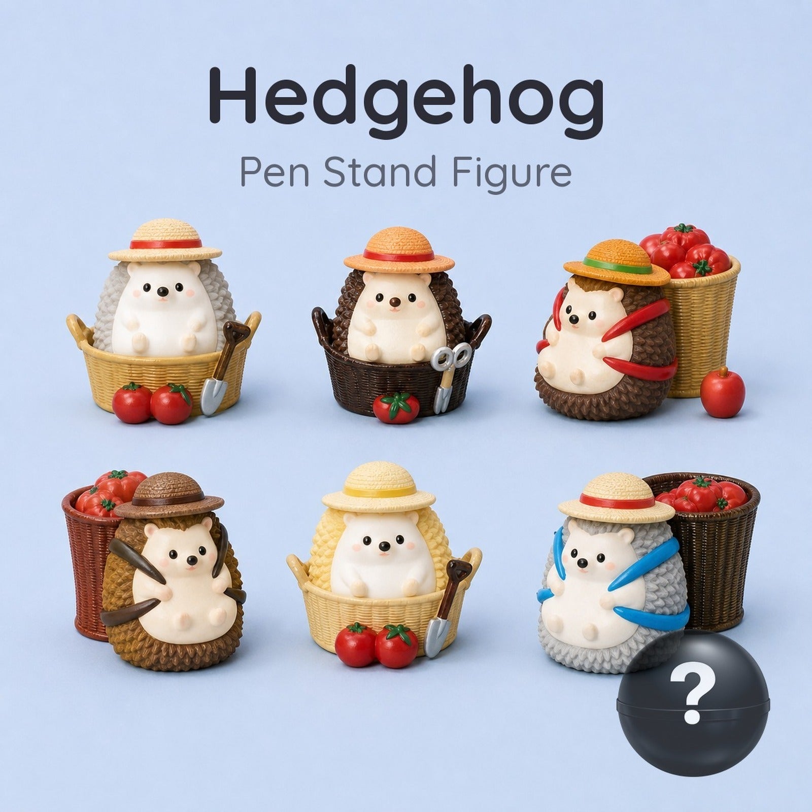 Hedgehog no Pen Stand (Blind Capsule) - Image 1
