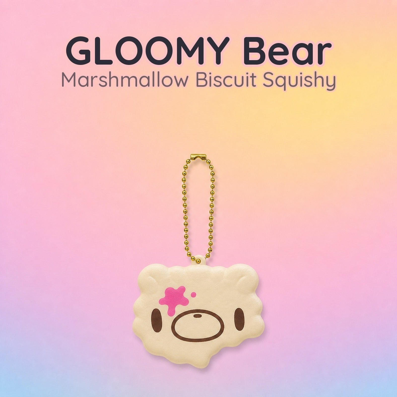 GLOOMY The Naughty Grizzly Squeeze Mascot - Marshmallow Biscuit - Image 1