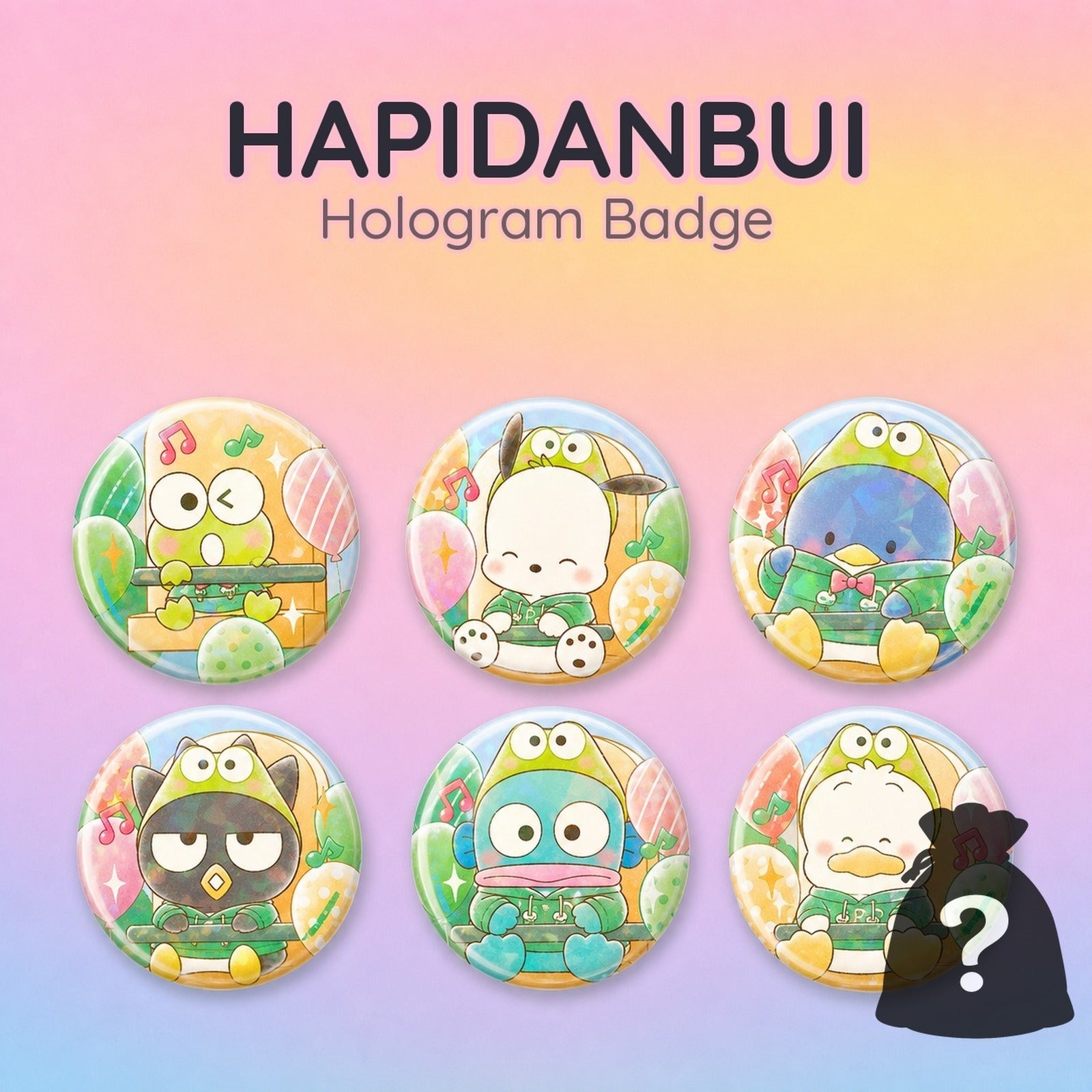 HAPIDANBUI Hologram Can Badge 05 - Graff Art Illustration (Blind Bag) - Image 1