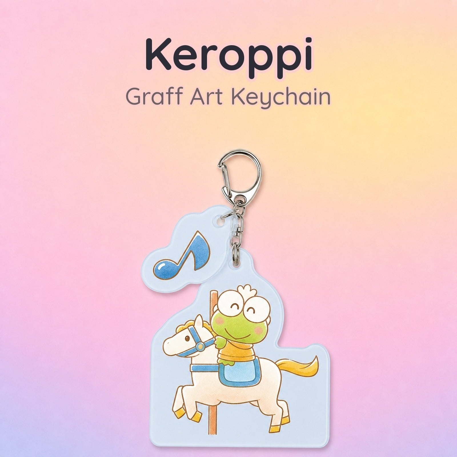 HAPIDANBUI Acrylic Key Chain with Parts 36 - Kerokerokeroppi Graff Art - Image 1