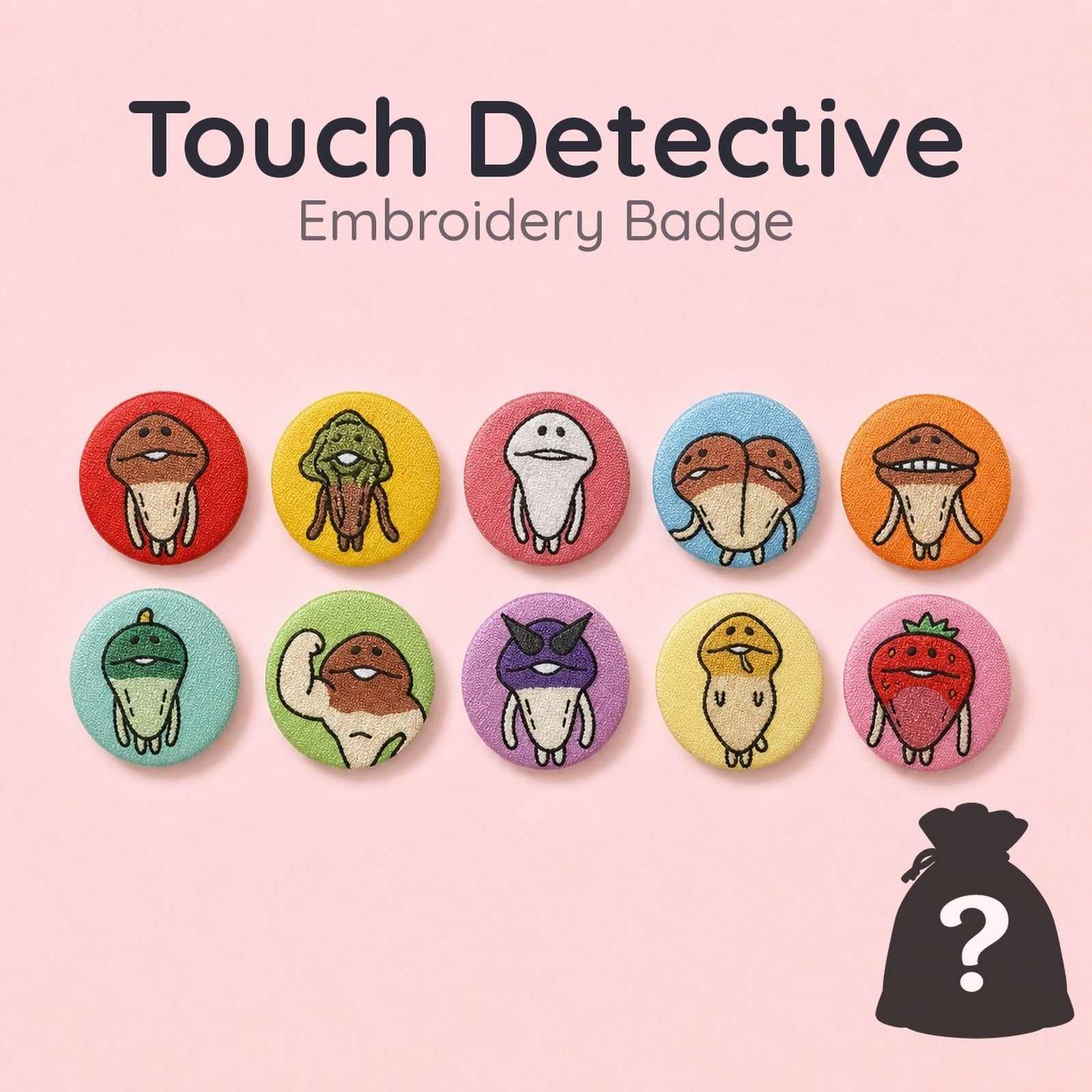 Touch Detective Mushroom Cultivation Kit - Secret Embroidery Can Badge Gachapon (Blind Bag) - Image 1