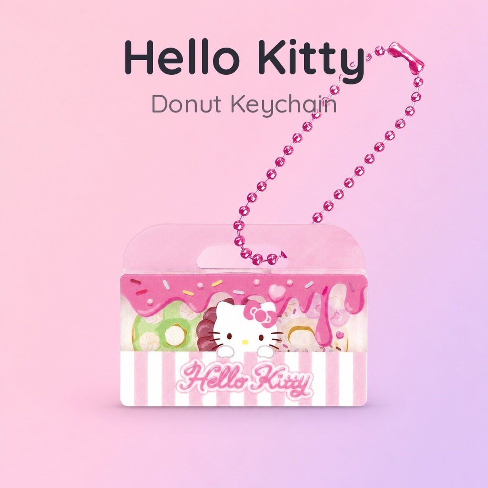 Sanrio Hello Kitty Donut Package Keychain - Sweet Treats Design - Image 1