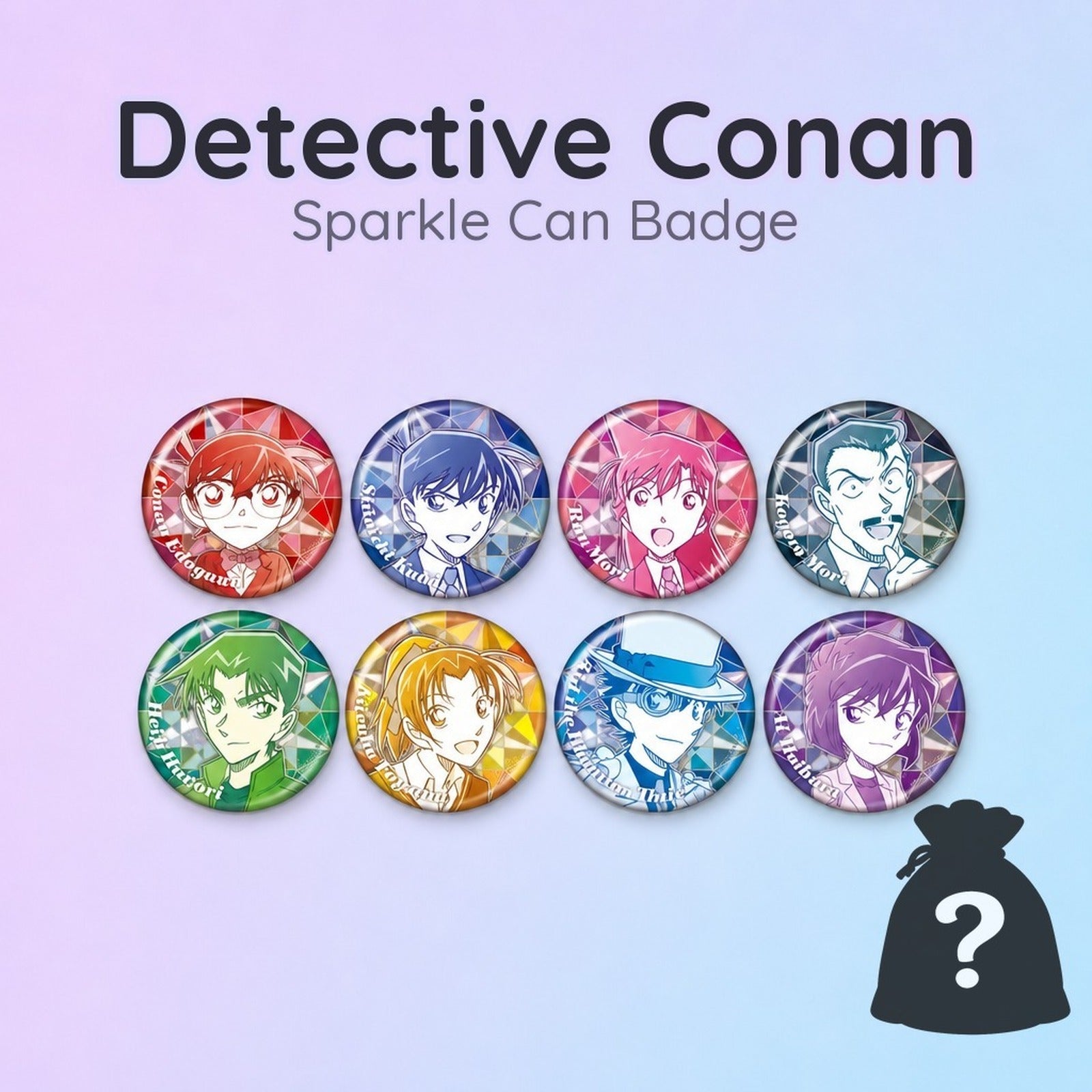 Detective Conan Sparkle Can Badge Collection - Trading Badges (Blind Bag) - Image 1