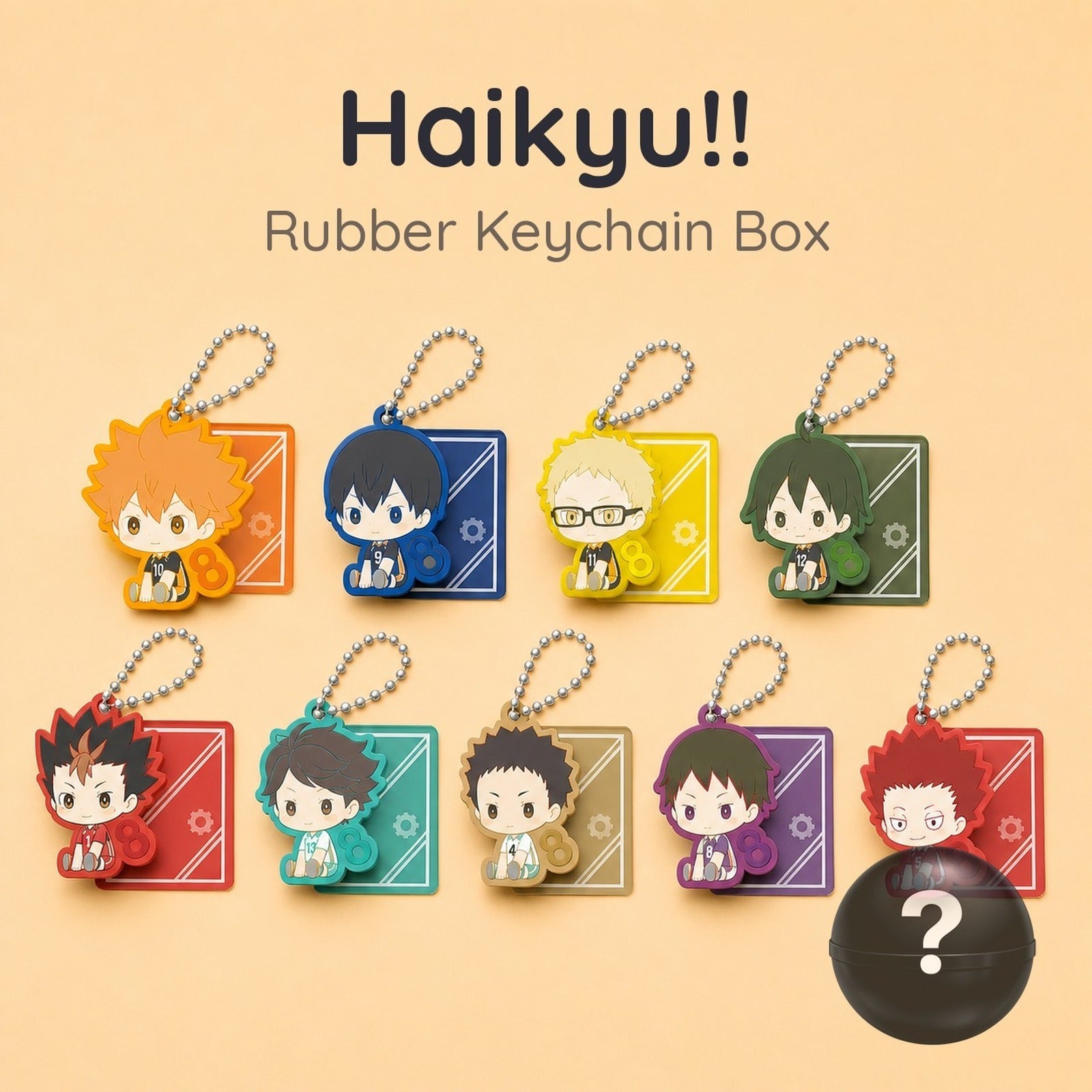 Haikyu!! - Petatto Nejimaki Rubber Keychain Vol. 1 Box (Blind Capsule) - Image 1