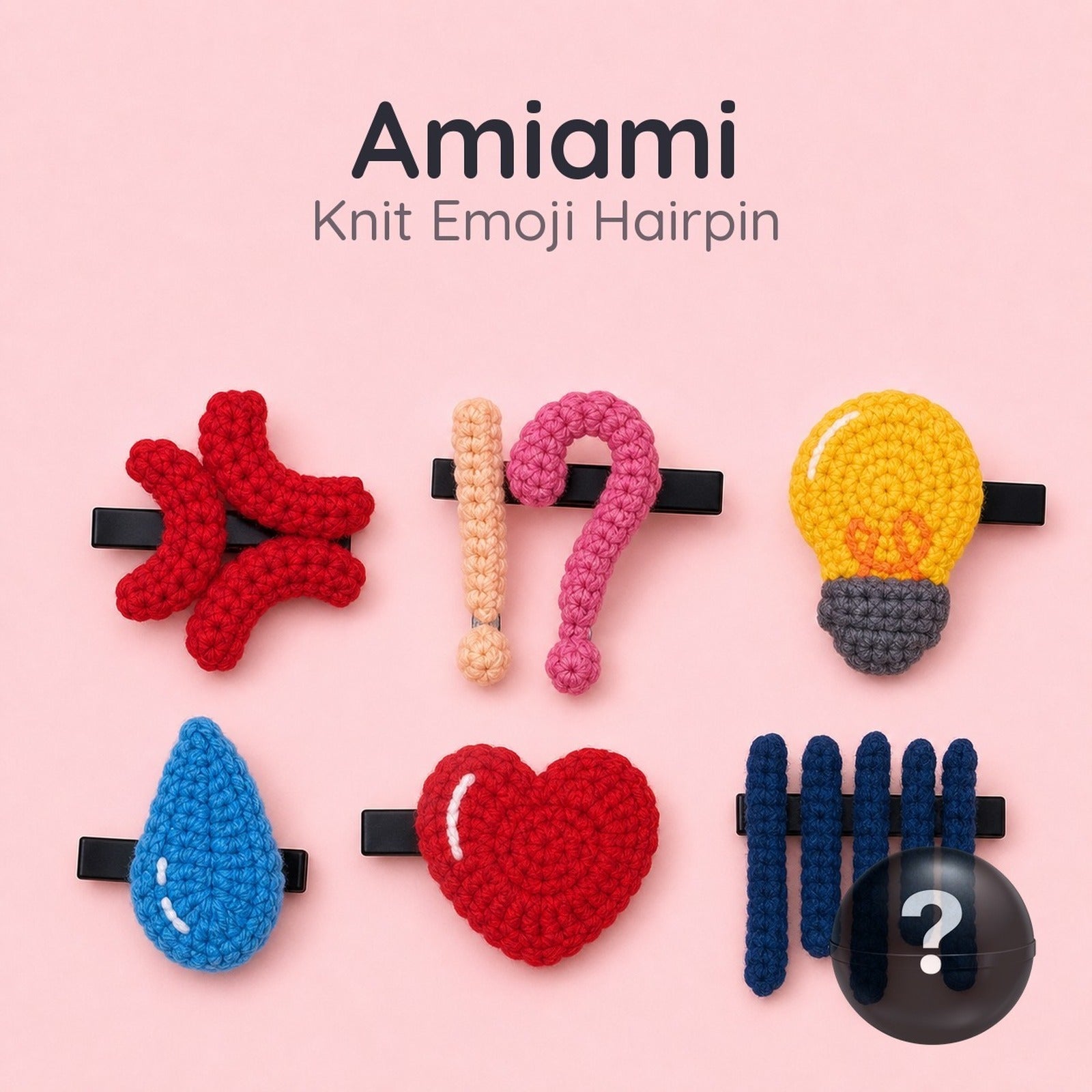 Amiami - Knit Emoji Hairpin (Blind Capsule) - Image 1