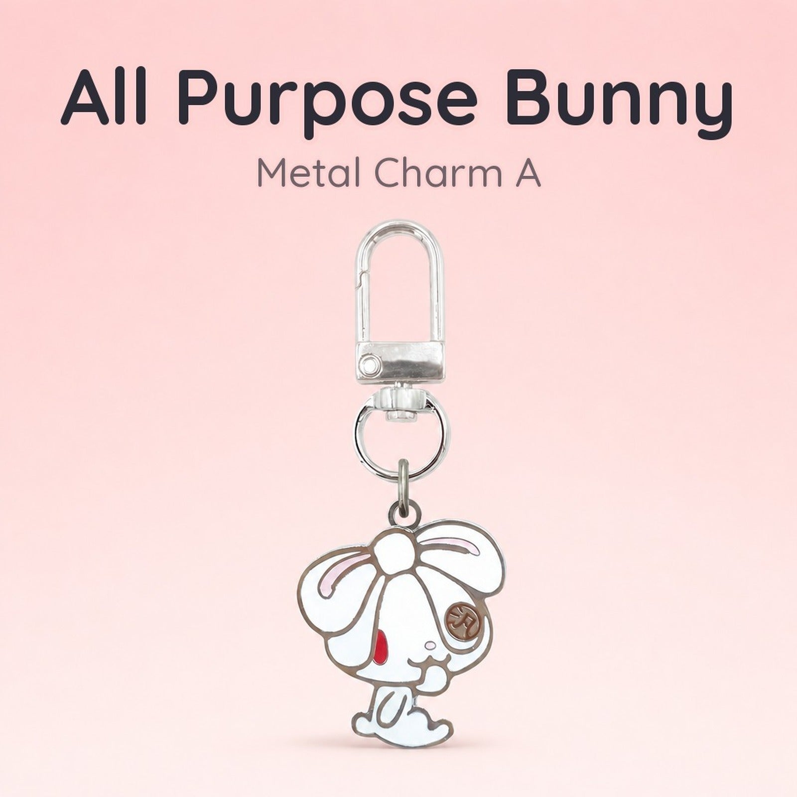 All Purpose Bunny Metal Charm A - Hanyo Usagi Collection - Image 1