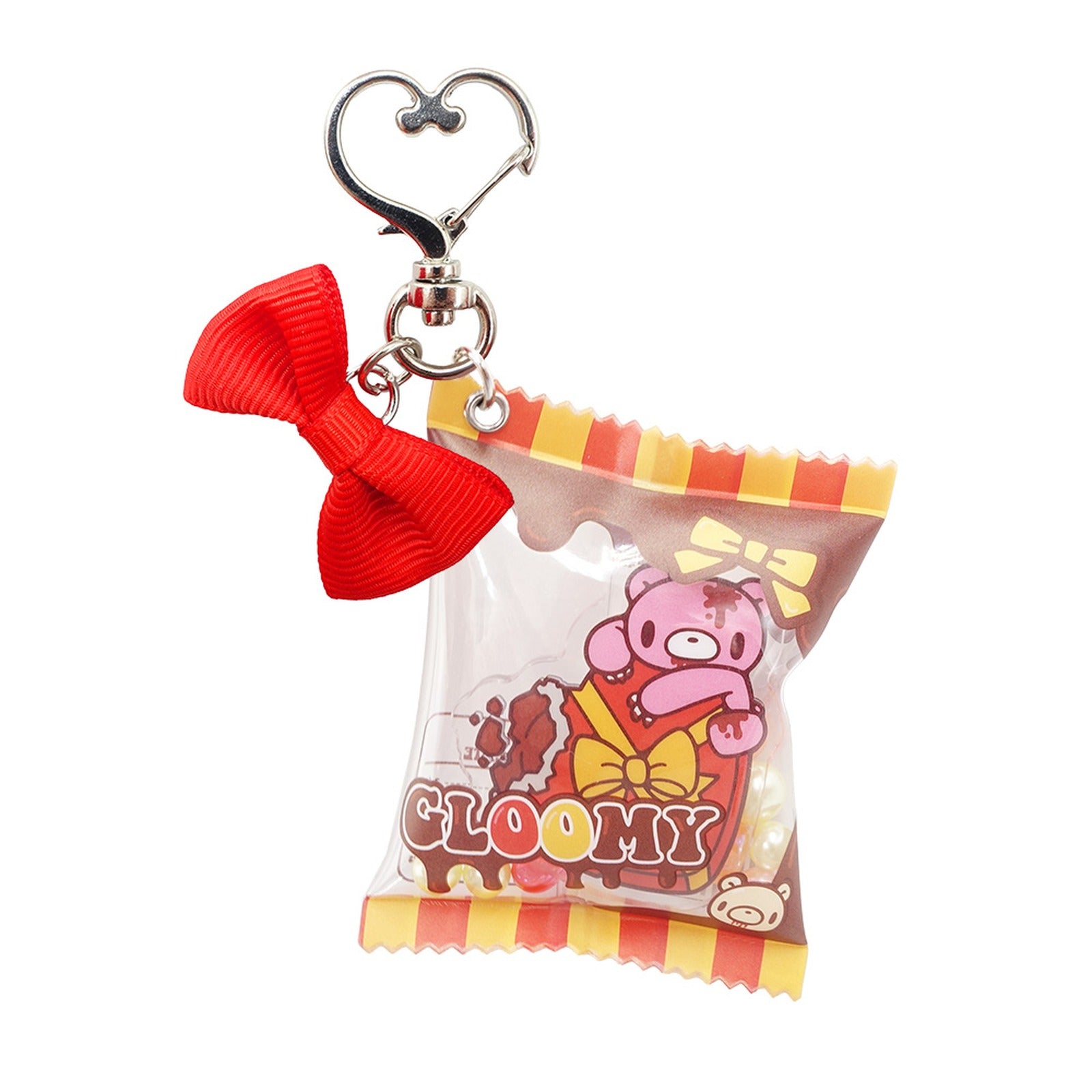 GLOOMY The Naughty Grizzly Chocoshaka Keychain - Red & Orange - Image 2