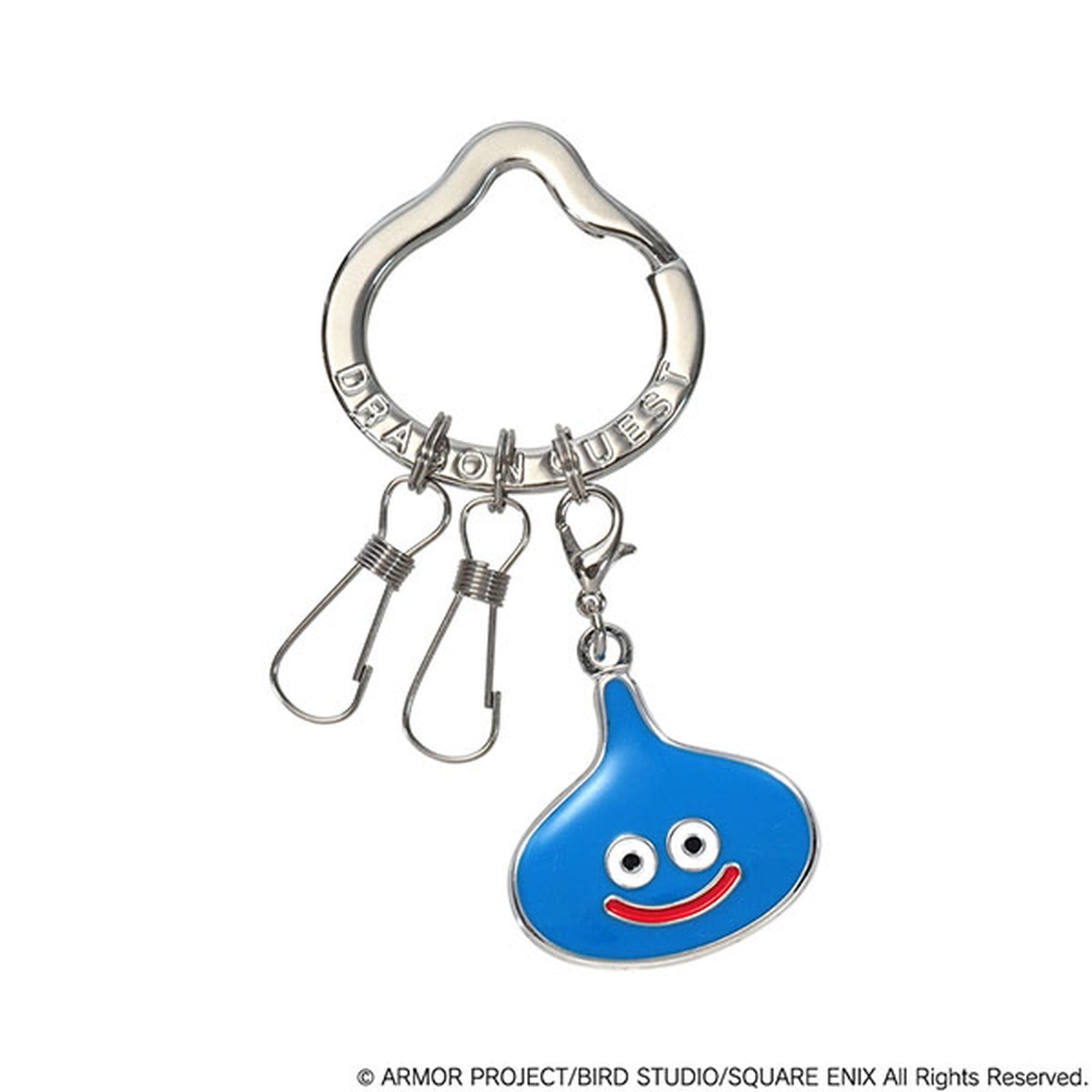 Dragon Quest Smile Slime Metal Key Ring - Classic Blue Slime - Image 2