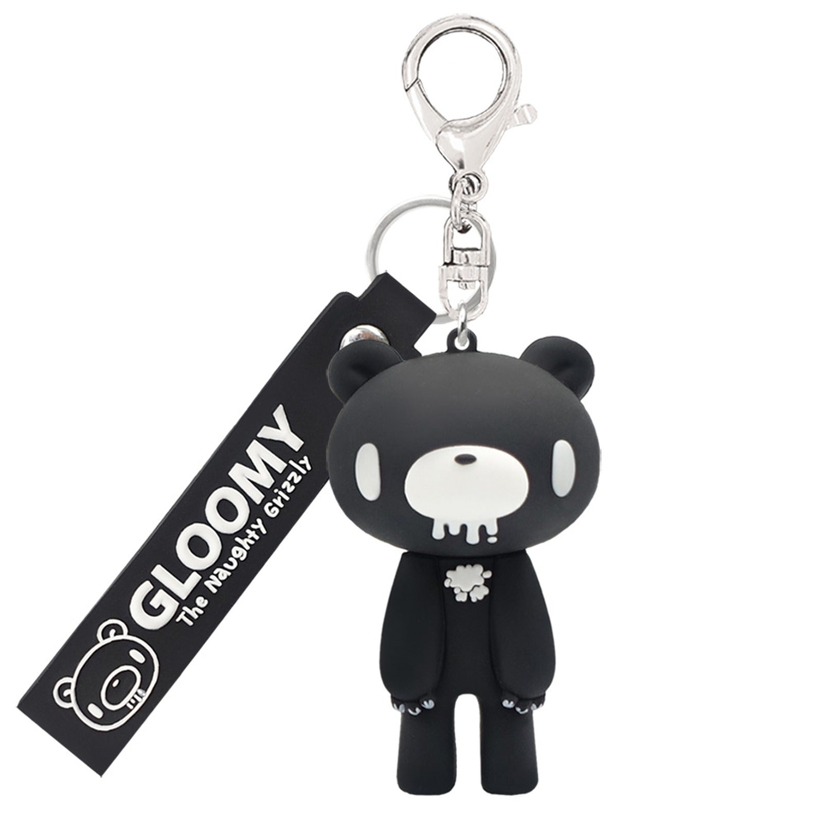 GLOOMY The Naughty Grizzly - Mono Black Keyring Figure - Image 2