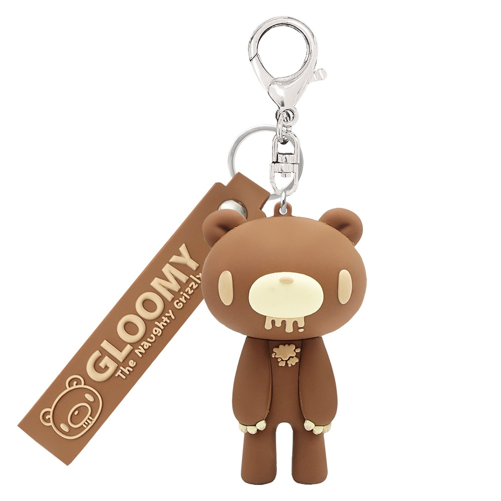 GLOOMY The Naughty Grizzly - Chocolate Brown Keyring Figure - Image 2