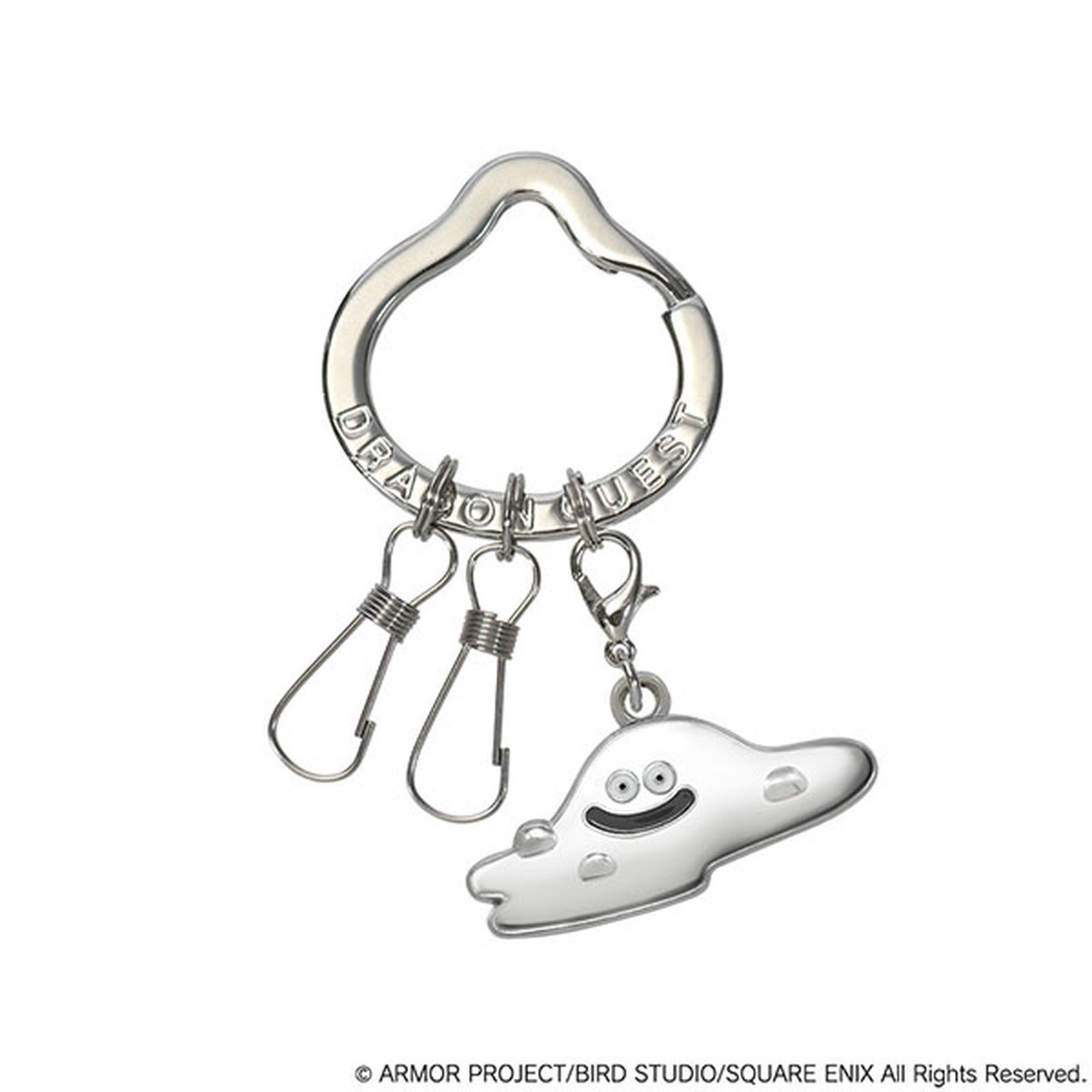 Dragon Quest Smile Slime Metal Key Ring - Liquid Metal Slime - Image 2