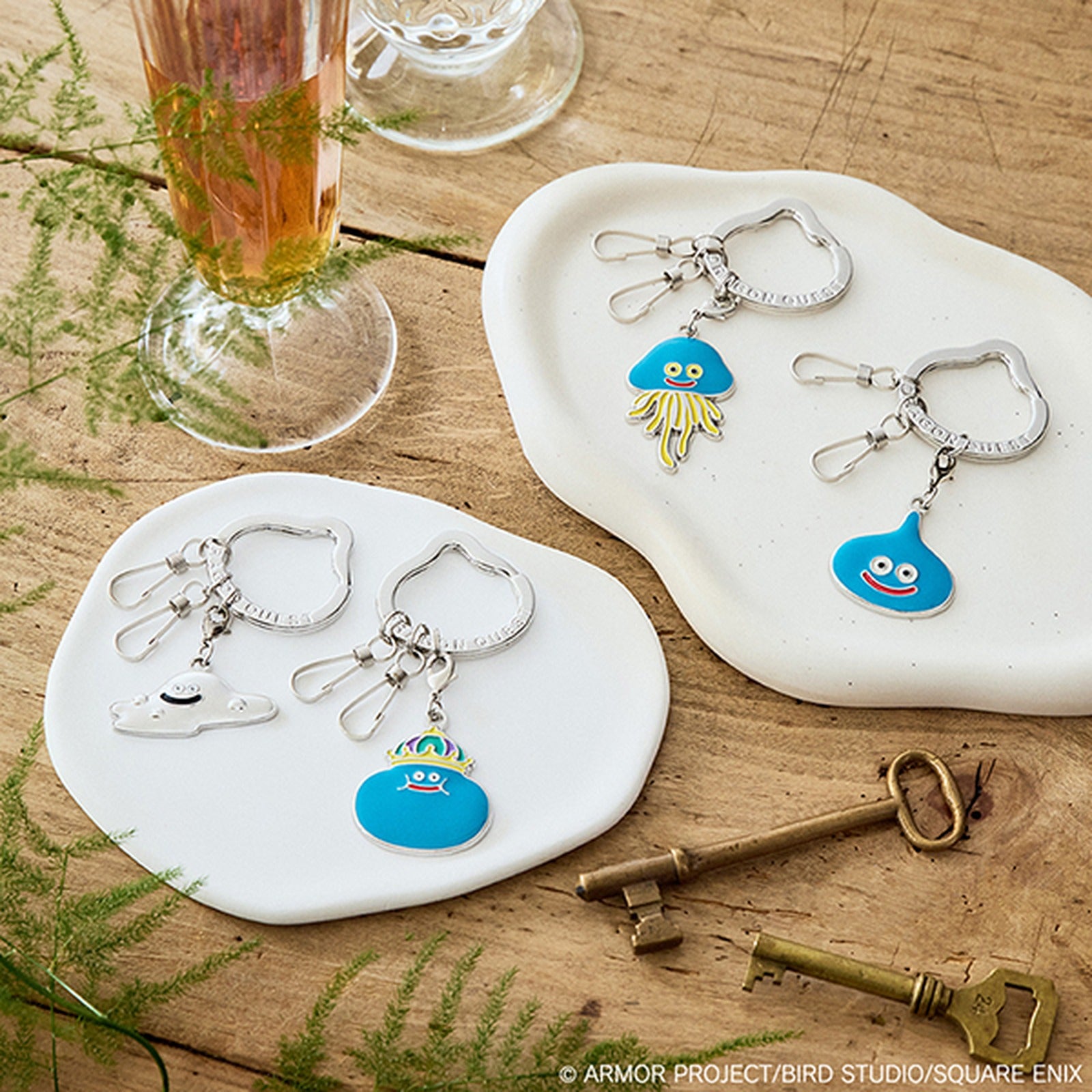 Dragon Quest Smile Slime Metal Key Ring - Classic Blue Slime - Image 3