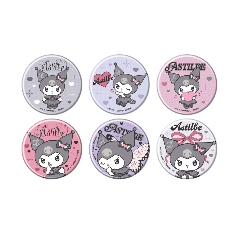 Can Badge Astilbe x Kuromi 01 Collaboration Illustration
